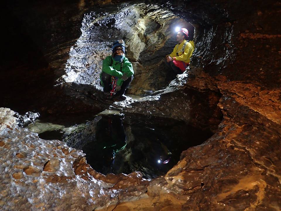 spéléo sportive grotte des Eaux Chaudes