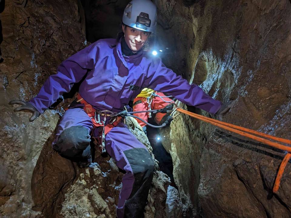 Spéléo sportive de la traversée Hayau